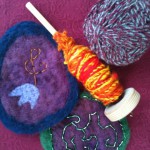 Hand-felted and spun wool